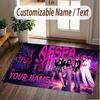 Custom Name Crystal Velvet Rug,aespa Comfortable Anti Slip Floor Mat For Room Decoration