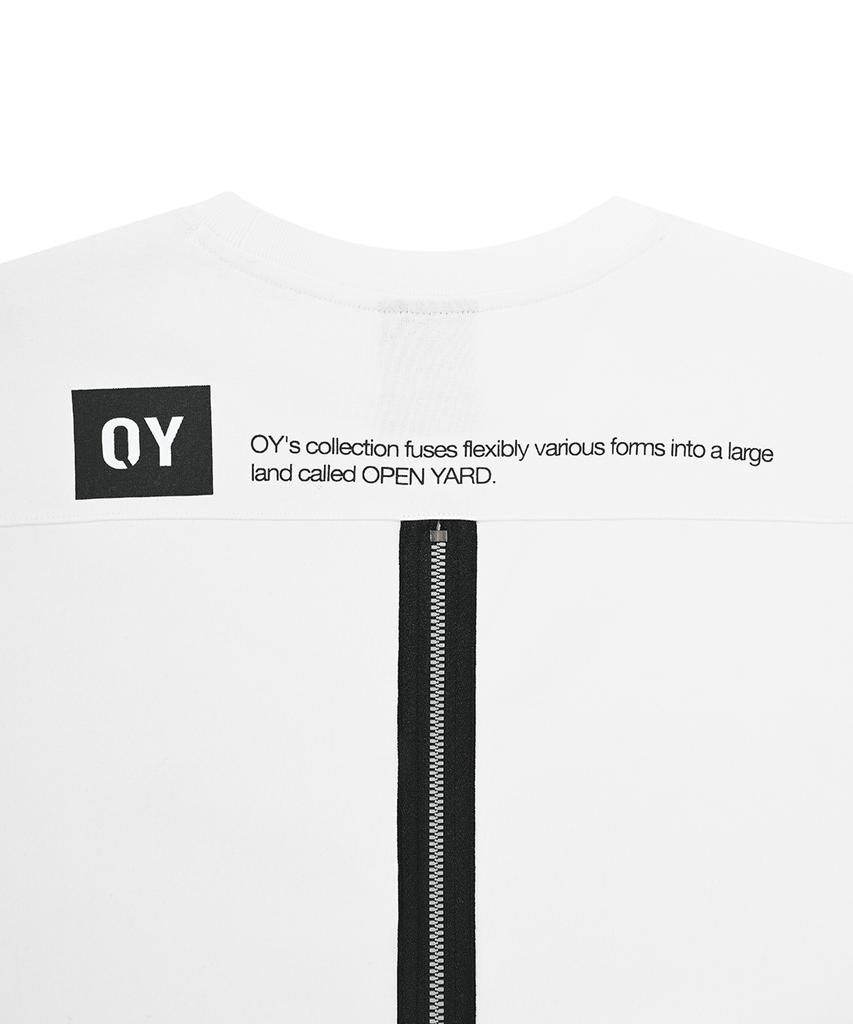 Opeunyadeu(Owai) Back Metal Zipper Logo T-White