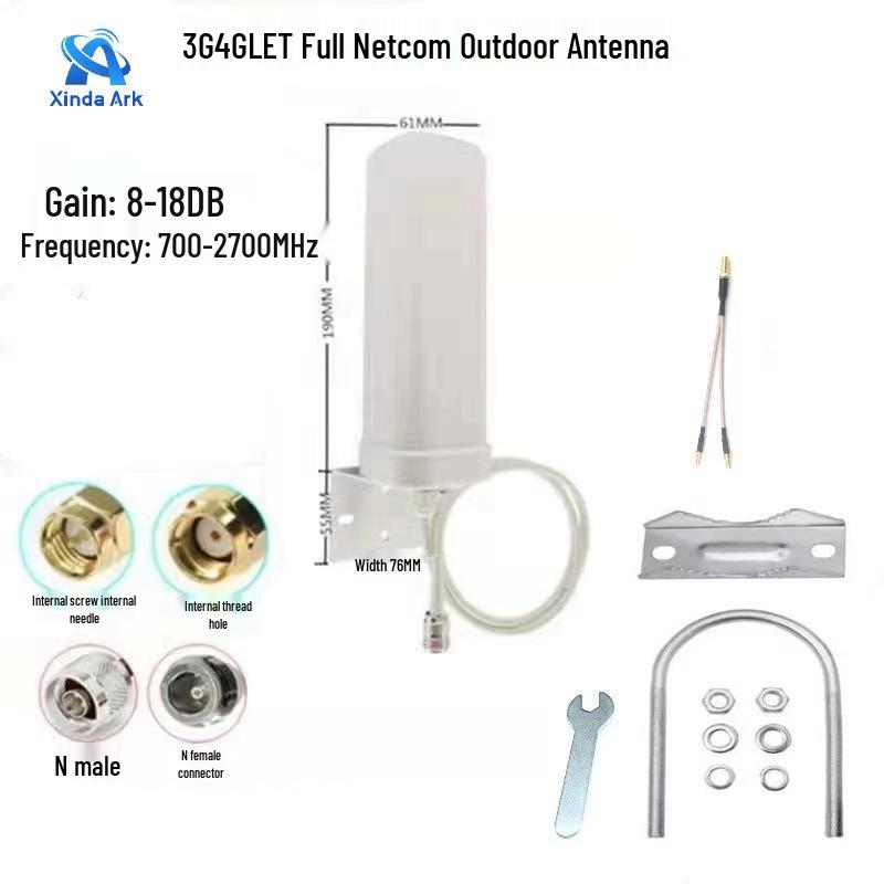 אנטנת 4G חיצונית: מגבר אותות עמיד למים רב-כיווני עם ממשק SMA כפול לפס מלא 3G, LTE ו-WiFi