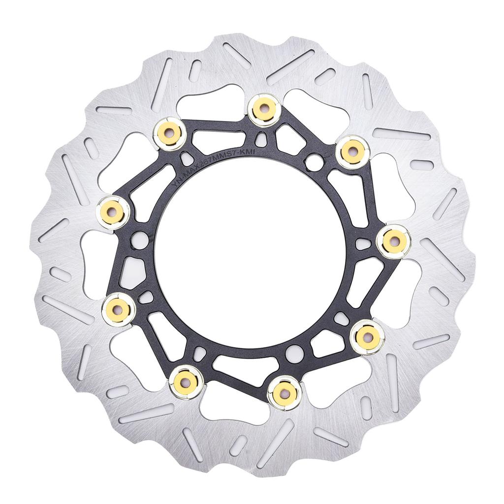 Motorcycle Front Brake Disc Rotor Set 267mm Stainless Steel Caliper Adapter Kit Replacement for NMAX125 NMAX155