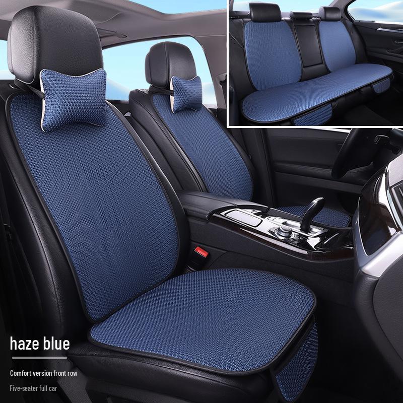 Set di cuscini per seggiolino auto: Seta di Ghiaccio, Antiscivolo, Traspirante, Sette Pezzi, Universale per Tutte le Stagioni.