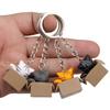 Plastic Three-dimensional Couple Cartoon Key, Little Cat Keychain Ring, Chain