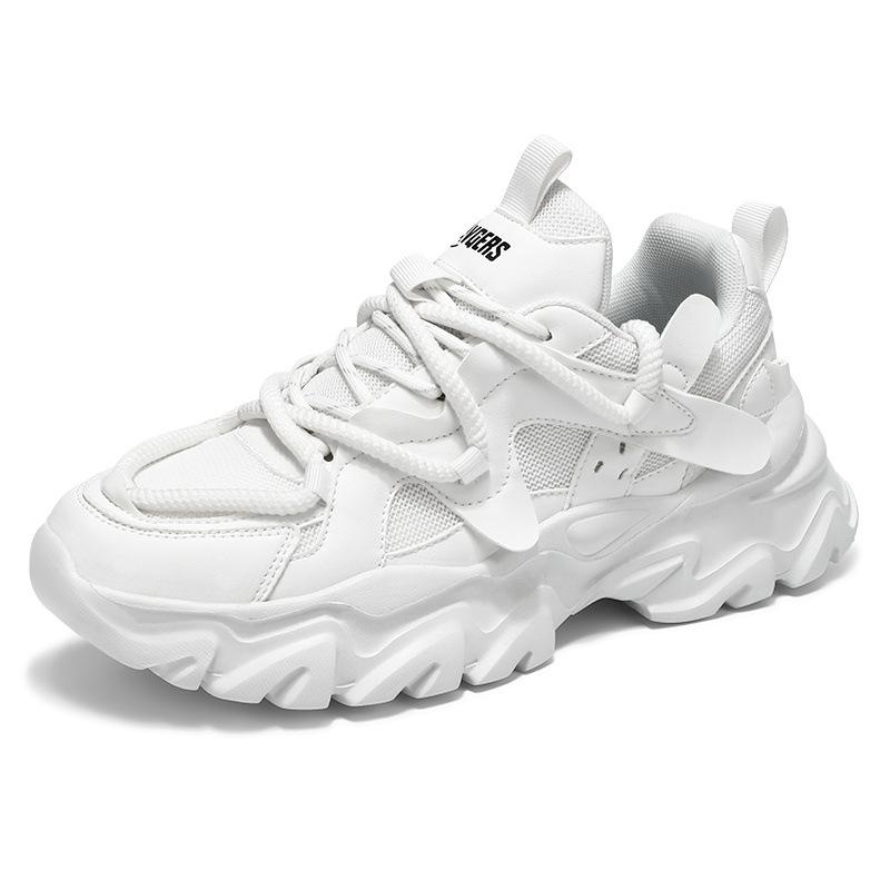 

Summer men s shoes casual sports shoes 2025 New Year s student mesh breathable running shoes thick sole heightening dad shoes men 39