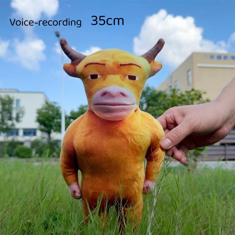 1Pcs Funny Meme Figure Doll Abstract Cow Keyrings Hot Anime Niu Lai Keychains Bag Pendants Halloween Cosplay Props Party Favor