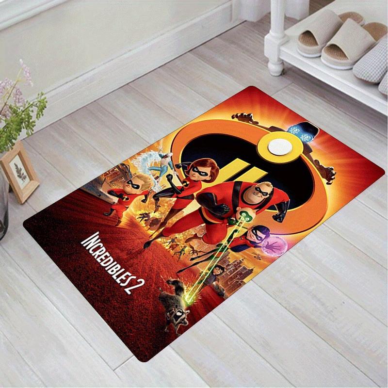 

1pc The Incredibles Pattern Area Rug Soft Flannel Floor Mat for Living Room,Office,Bedroom and Carpet,Sofa Coffee Table Floor Mat 60cm by 90cm