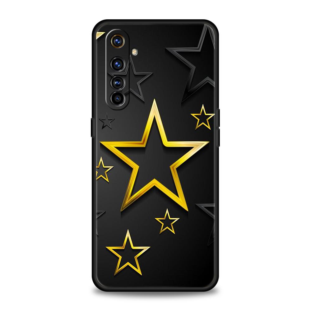 

Fashion Colored Stars Phone Case For Oppo A3S A15 A17 A31 A95 Find X5 X6 Pro A54 A53 A52 Reno 6 7 8 SE Z Pro 5G Soft TPU Cover oppo a52