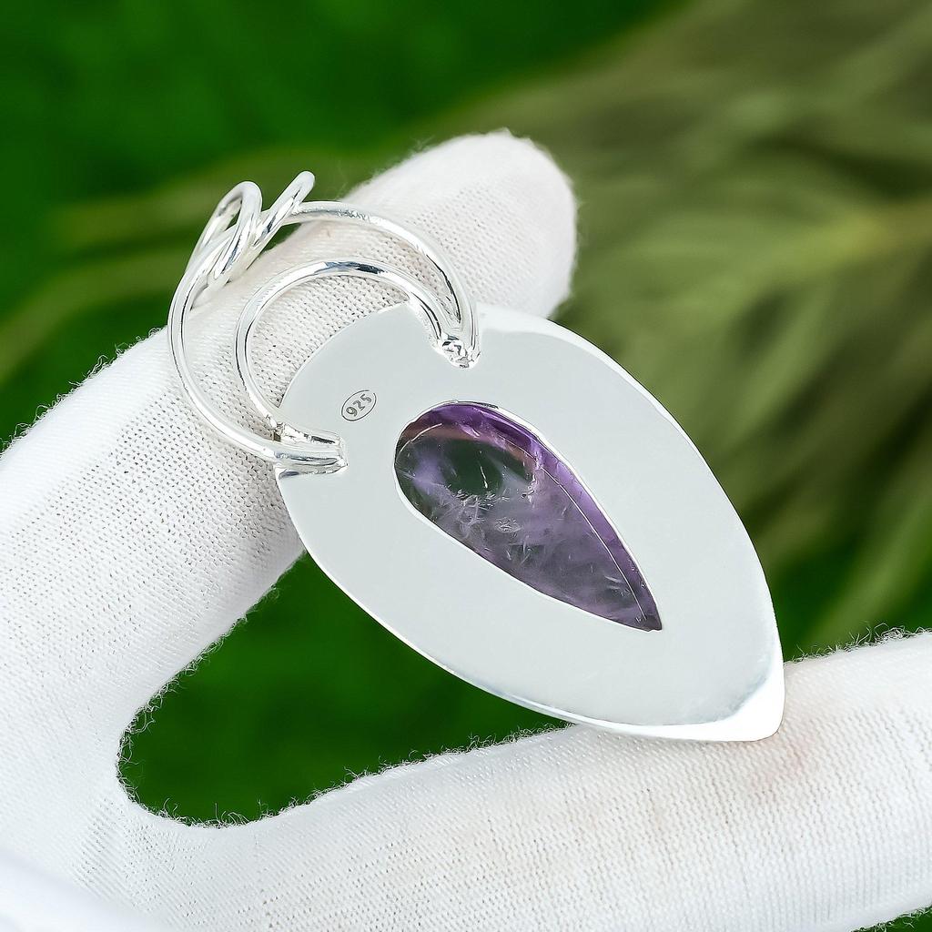 Friendship Day Sale February Star Amethyst Stone 925 Silver Mother Bezel Pendant