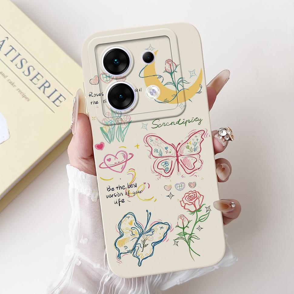 Stilvolle Blumenbemalte Hülle Für Infinix Zero 30 X6731 Case Weiche Silikon Handyhülle Für Infinix Zero 30 Zero30 5G Rückseite