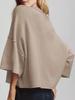 Women's Oversized Cropped Knit Sweater Short Sleeve Crew Neck Lightweight Summer Top