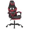 Gaming Chair with Footrest Black and Burgundy Artificial Leather