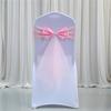 652F Satins Chair Cover Chair Sashes for Wedding Ceremony Dining Hall Party Outdoor Decoration Easy to Install