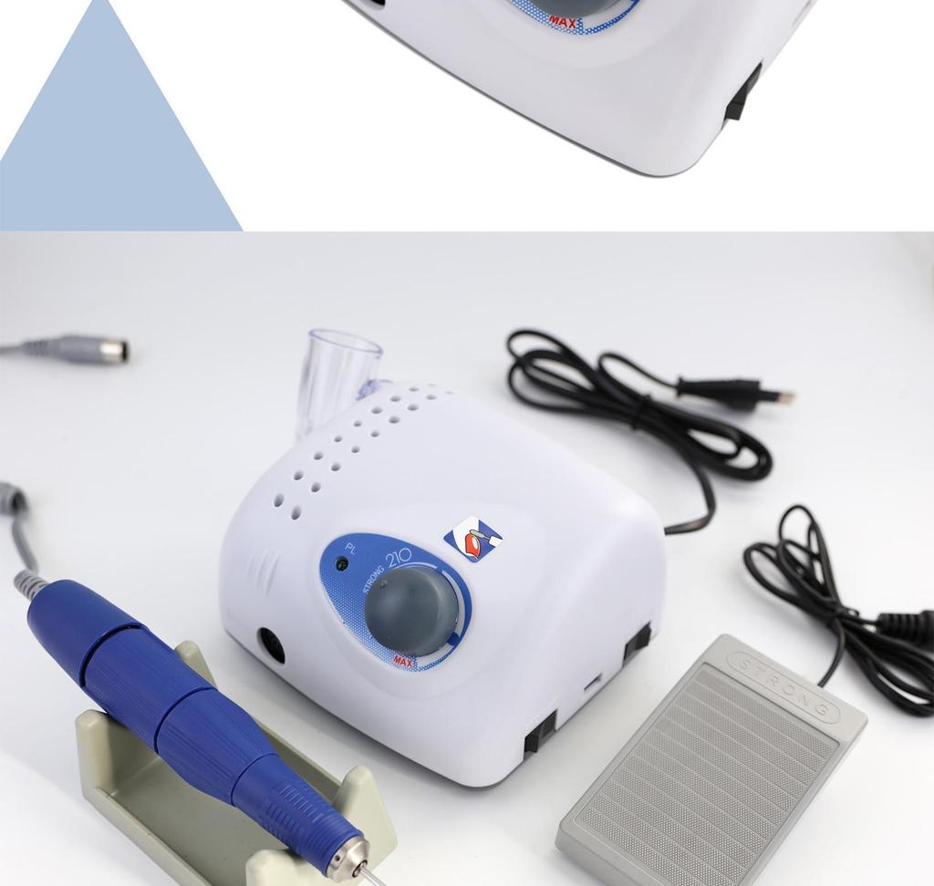High-Speed 35,000 RPM Nail Drill: Gel Polish & Cuticle Remover, Cool Grinding