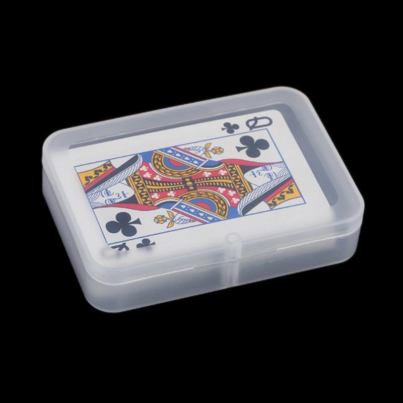 Leere Kartenhülle, 4er-Pack durchsichtige Plastik-Kartenspielboxen, Aufklappbare Aufbewahrungsbox für Baseball-Sammelkarten, Visitenkarten