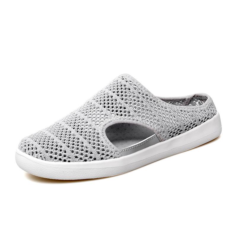 2025 New Spring and Summer Soft Sole Hollow Mesh Breathable Walking Shoes Women's Casual Single Shoes Fashion Trend