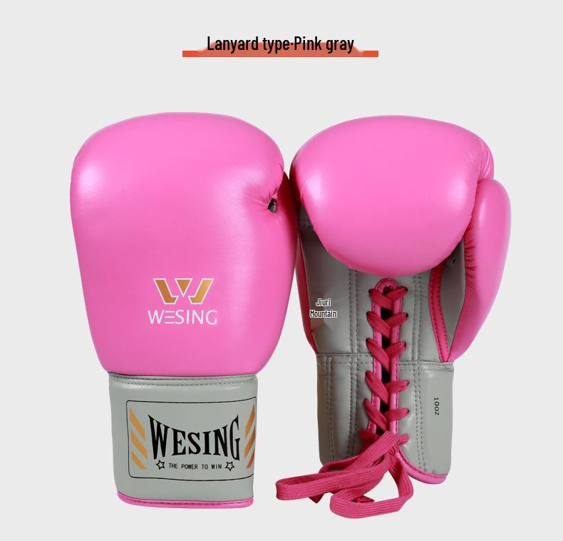 Jiuri Mountain Klettverschluss Schnürung Boxhandschuhe für Erwachsenen Training & Sparring