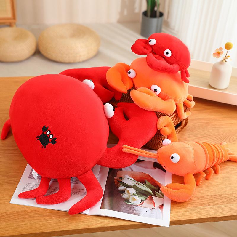 Crayfish Doll Simulation Crab Doll Plush Toy Spicy Shrimp Throw Pillow Hat Large Gift Gift
