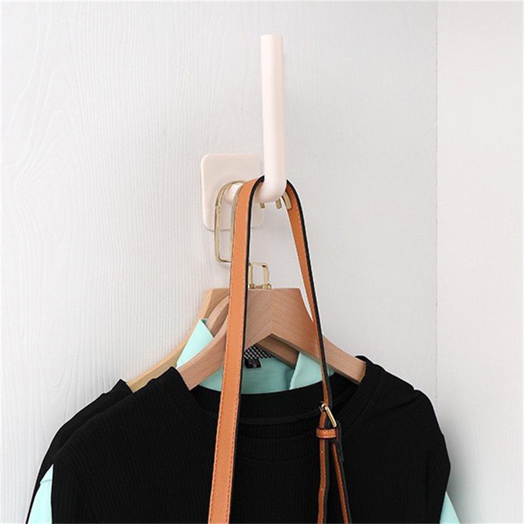 L-Shape Punch-Free Hooks Professional Door Wall Mounted Hanger Hats Storage Racks Multifunctional Self-adhesive Holder