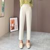 Autumn Winter Fashion Harajuku Thickening Warm Casual Pants Loose Trousers High Waist Korean Slim Women's Woolen Pencil Pants