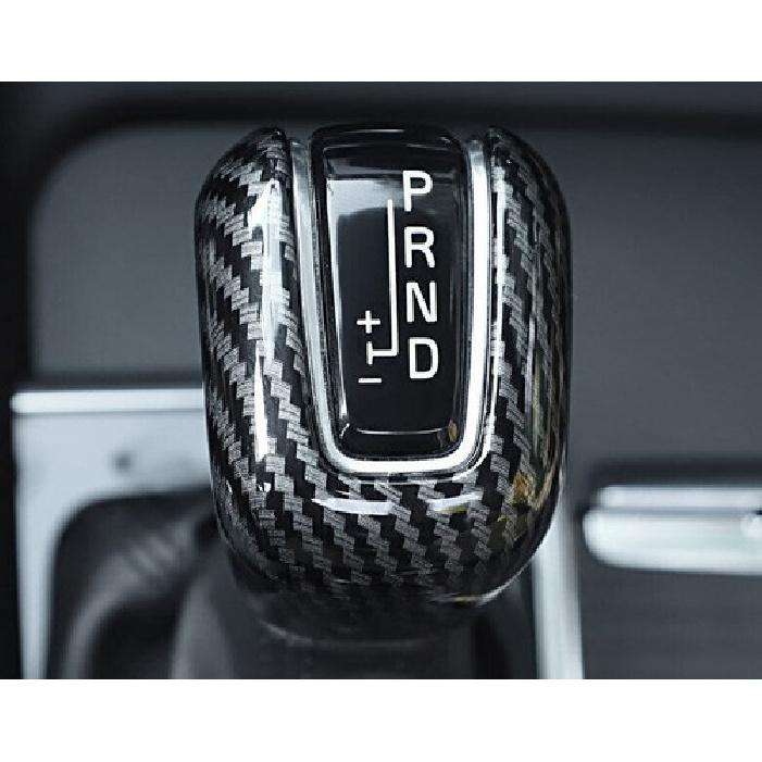 For Volvo XC90 2016- ABS Carbon Fiber Central Console Gear Shift Knob Trim