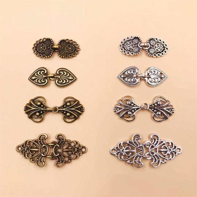 4 Pieces Vintage Sweater Clips Cardigan Clip Shawl Clips Retro Cloak Sweater Clips Antique Swirl Collar Clip Clasps
