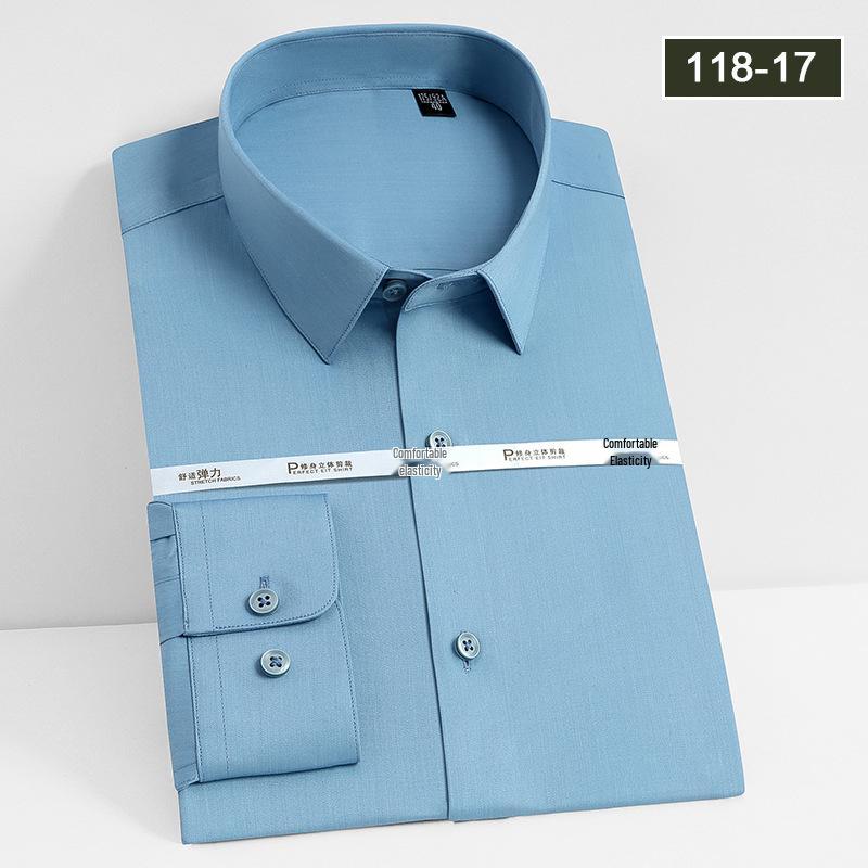 Unisex Long Sleeve Bamboo Fiber Non-Iron Shirt - High Drape and Elastic, Available In Stock.