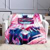 1PC TV Time Man Cartoon Print Blanket Warm Soft and Comfortable Home Travel Blanket Sofa Bedding Camping RV Blanket
