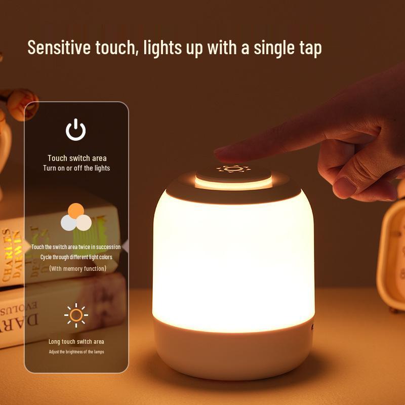 Rechargeable Touch LED Night Light: Bedside, Wake-Up, Dorm, or Sleep Atmosphere Desk Lamp