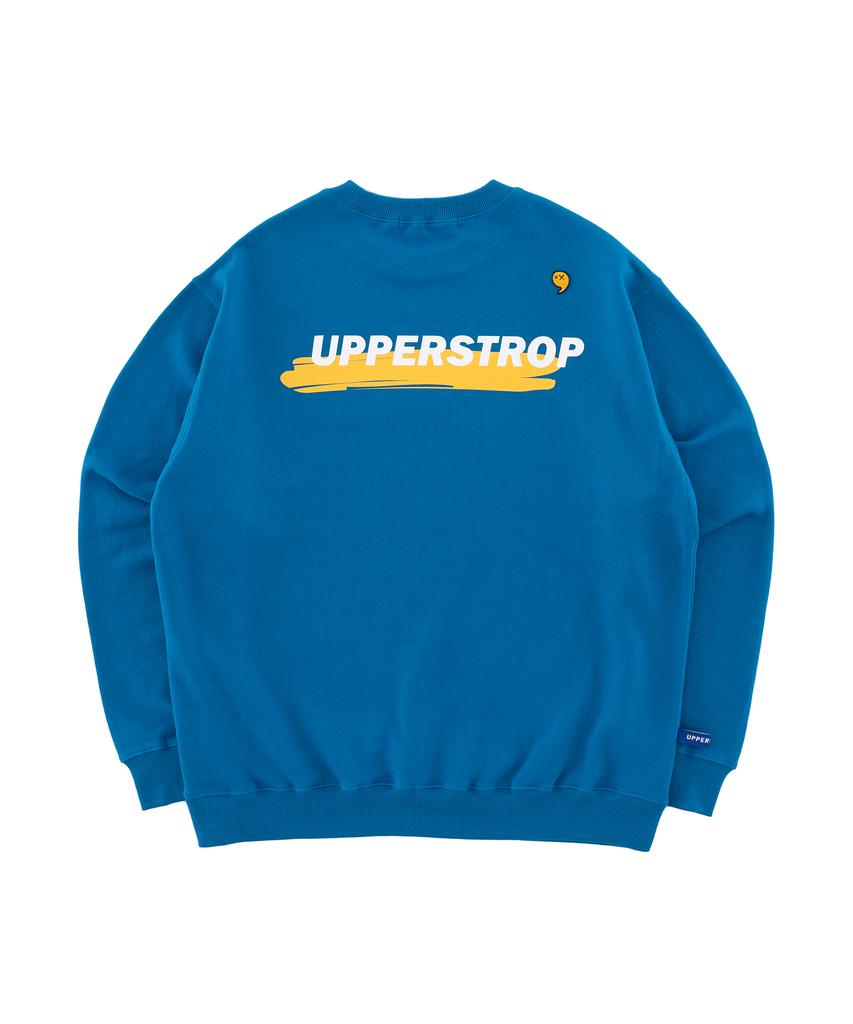 UPPERSTROP [Up9007] Authentic Logo Sweatshirt Blue