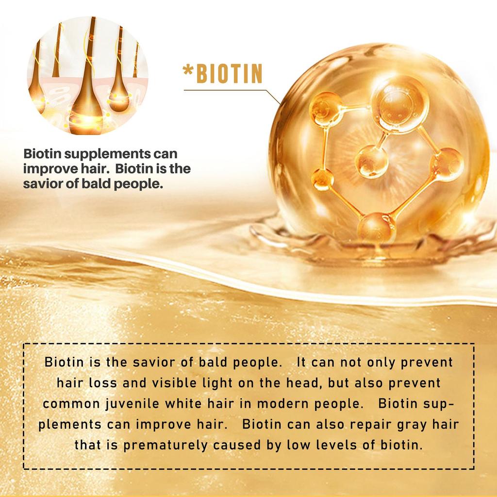 Biotin Haarwachstums-Serum-Spray, Verdickendes Kräuter-Serum mit Ingwer & Ginseng für dichteres, längeres & stärkeres Haar