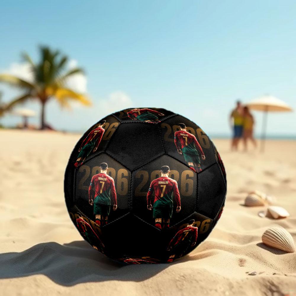 1pc CR7 Soccer Ball Size 5 Indoor Soccer Ball Fashion Colorful Backyard Game - Great For Sports Fans Gift HE22