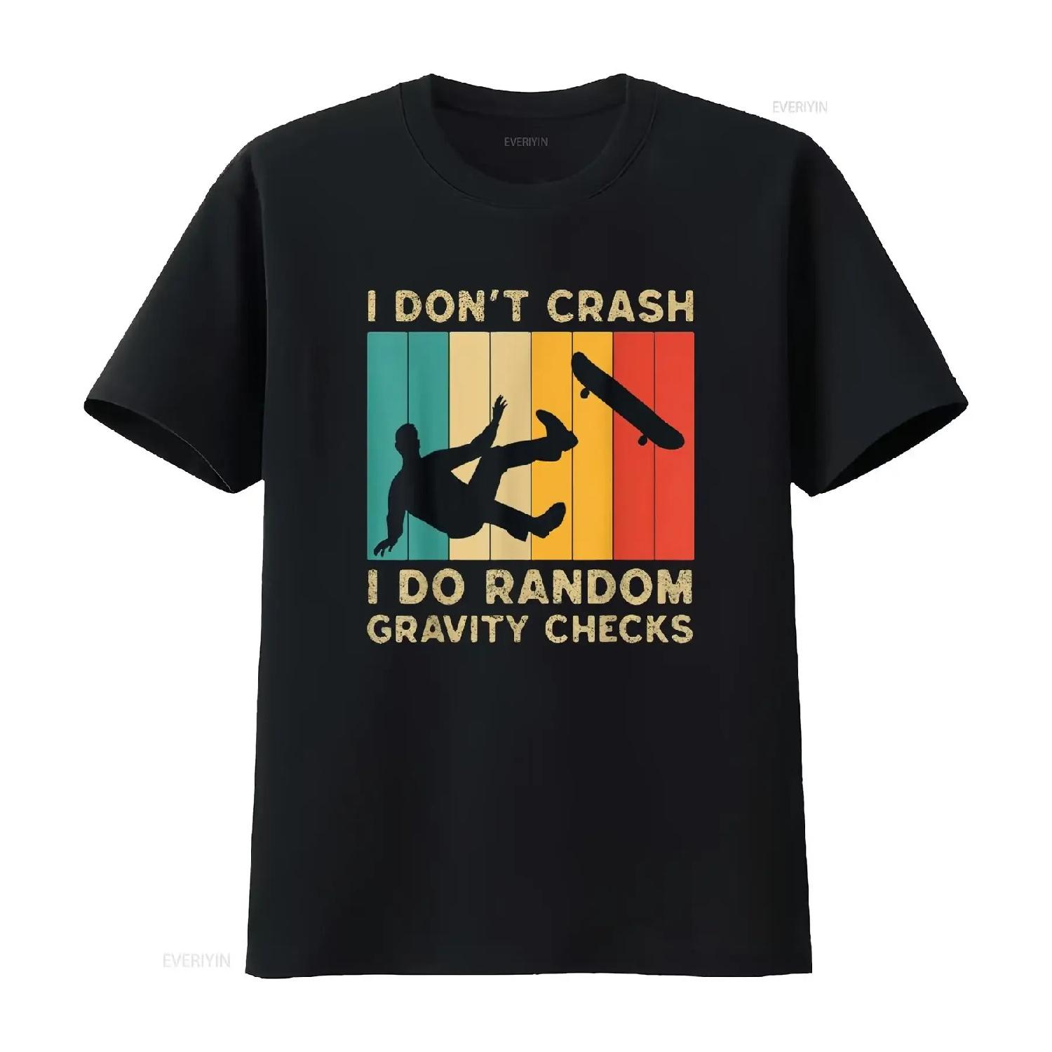 Я не падаю Забавная винтажная футболка для скейтбординга Скейтера Мужская Черная винтажная Стиранная Слегка растянутая Мягкая мужская streetwear S