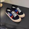 Autumn new low-top breathable men and women couples canvas shoes color matching board shoes versatile platform casual sports shoes