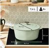 Чугунная жаровня Tefal E25805 Lov круглая 29 см светло-зеленая (E2580504)