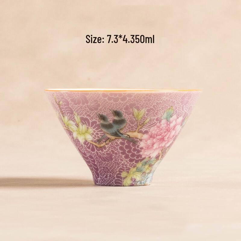 TIBORANG Enamel Glaze Ceramic Teacup