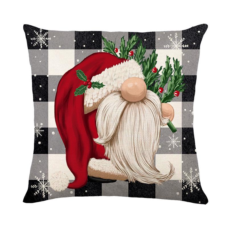 New Christmas Pillow Cover Christmas Polyester Printed Cushion Cover Home Sofa Decorative Pillow Cover