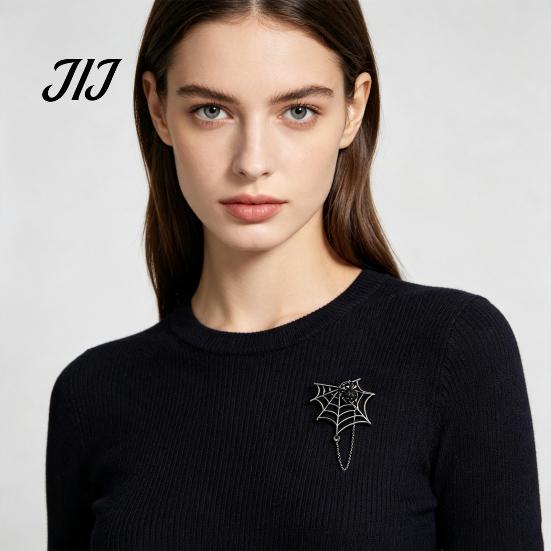 Women Gothic Jewelry Spider Web Brooch for Halloween, Sparkling Rhinestone Lapel Spooky Pin Pin, Holiday Clothing Accessory Men
