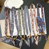 Retro Style Beaded Long Scarf Chain Necklace for Women Fashion Accessories Necklace Scarf Hijab Tie Bag Handle Ribbon Hairband
