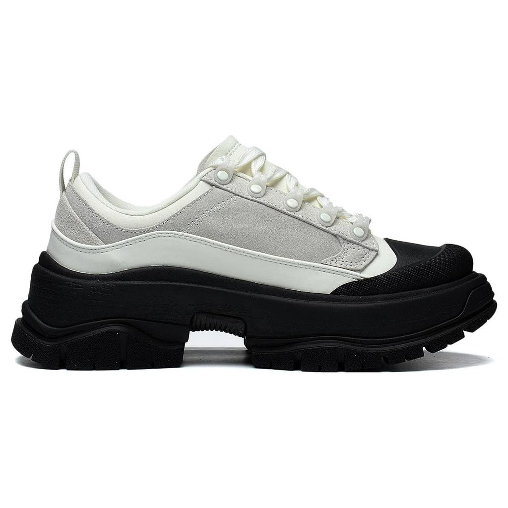 Li-Ning Synthetic Leather Non-Slip Wear-Resistant Low-Top Sports Casual Shoes Women Sneakers White Black AGCS276-3
