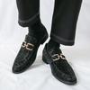 Men's Foot Cover Large Size Pointed Leather Shoes British Style Dress Business Casual Shoes Leopard Print Loafers Men's Shoes