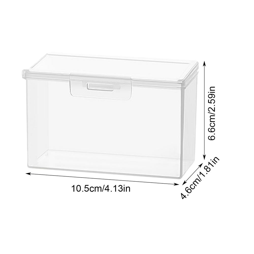 Transparent Portable Storage Box Cotton Swab Earrings Necklaces Jewelry Storage Box Dustproof Travel Medicine Storage Container