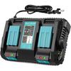 18V Rapid Charger Replacement for Makita Battery Charger 18V Station 2Ports