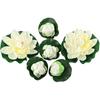 Fake Plant Artificial Plant Indoor Lotus Outdoor About 10cm About 18cm Artificial Leaf Pond Plastic White Outdoor