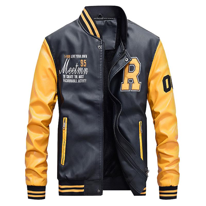 Men's Jackets, Baseball Uniforms, Leather Jackets, Spring and Autumn Casual University Clothing