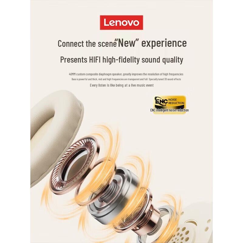 Lenovo TH30 Bluetooth Over-Ear Headset