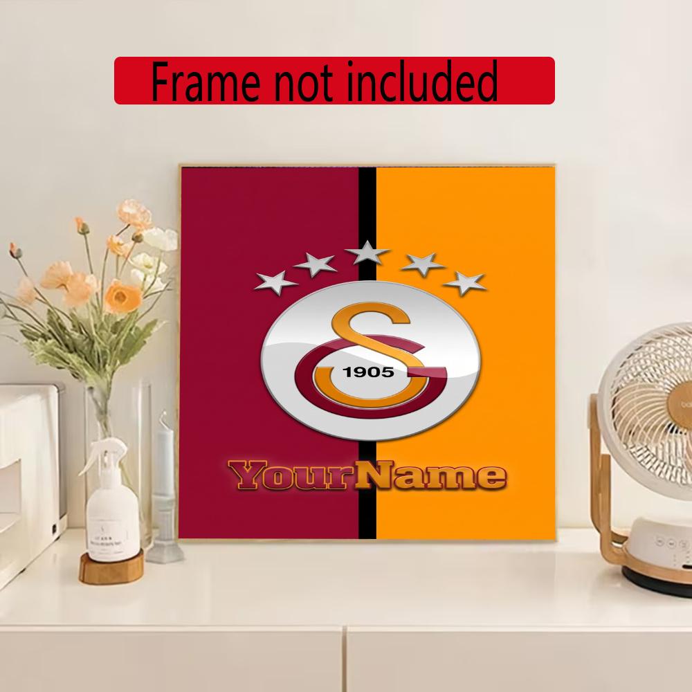 Galatasaray Personalized Name Round Diamond Painting Kit Diamond Embroidery Painting Rhinestones Mosaic Frameless Handwork Decoration Arts