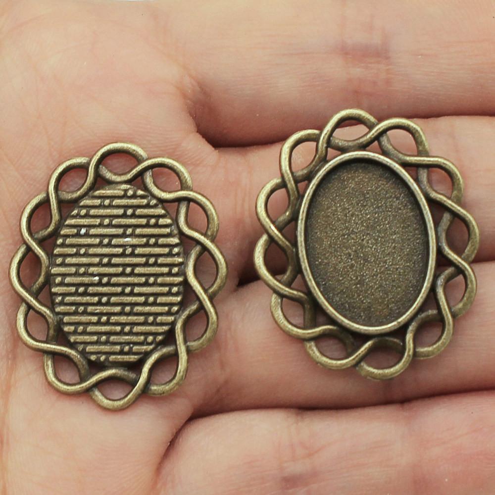 Owalna szklana baza kaboszonowa, oprawa, ramka pasująca 18x25mm 13x18mm, akcesoria, części, męska biżuteria, masywna, oryginalna dla Ciebie