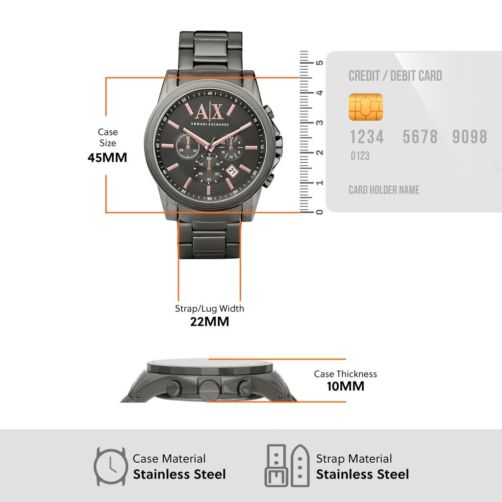 Montre Homme Chronographe Armani Exchange Acier Inoxydable AX2086,