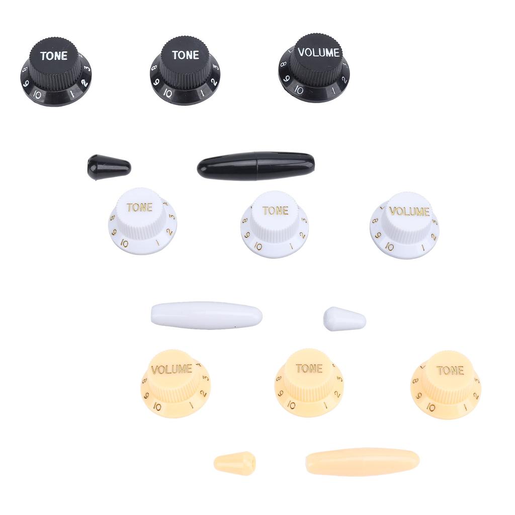 Guitar Potentiometer Knob Set Plastic Accurate Volume Tone Control Knob for Practice