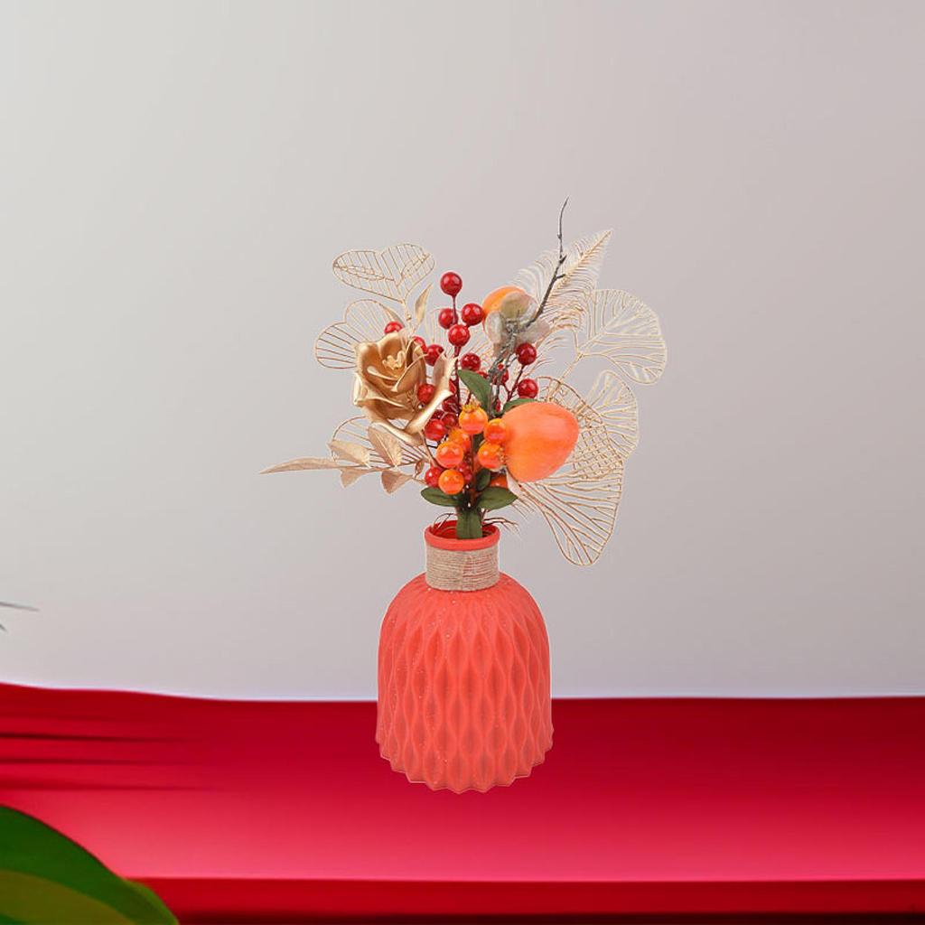 Chinesische Jahresdekoration Künstlicher Strauß Segensgeschenk Frühlingsfestdeko für Wohnzimmer