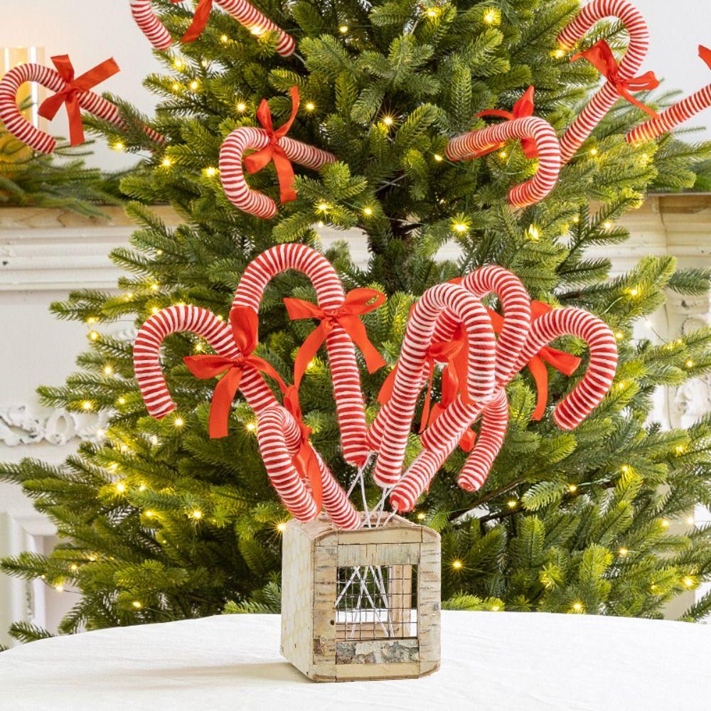 Cartoon Christmas Candy Canes Pendant Christmas Tree Lollipop Decoration  Party Favors